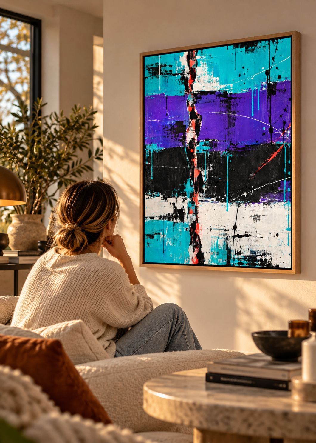 VIOLET RUPTURE auf Leinwand