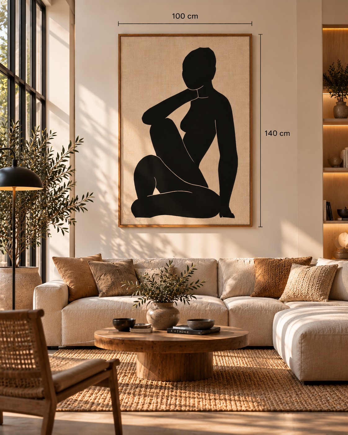 OBJEKT NO. 7 Raumbeispiel 75 × 105 cm – Leinwand
