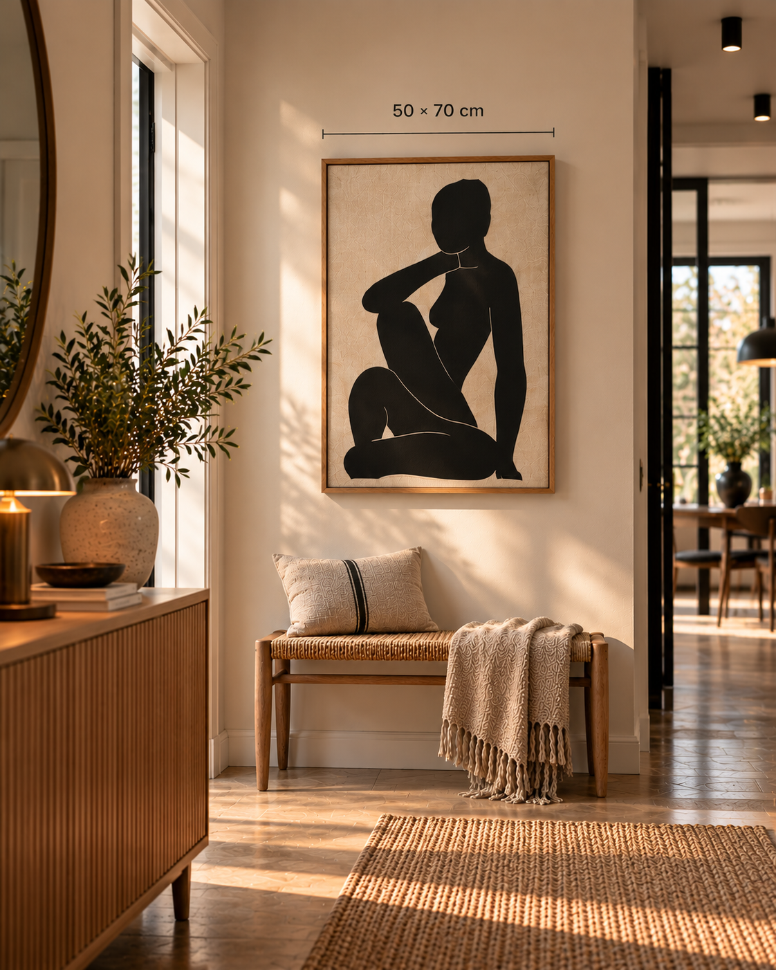 OBJEKT NO. 7 Raumbeispiel 70 × 100 cm – Kunstdruck