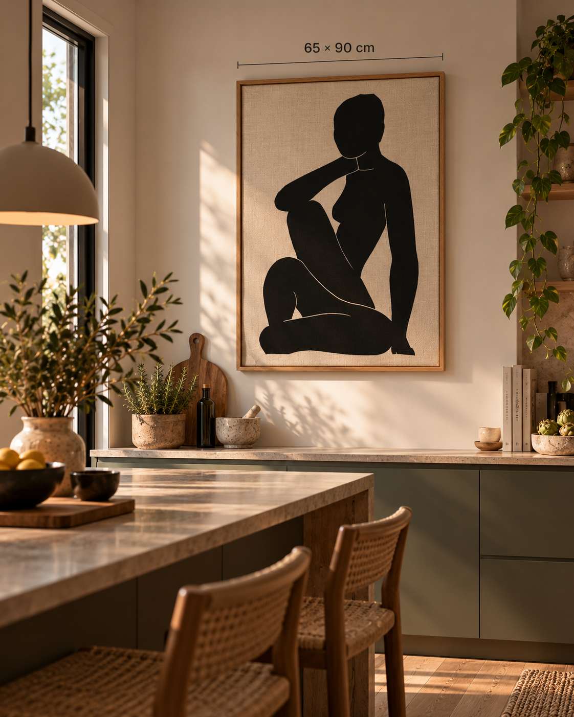 OBJEKT NO. 7 Raumbeispiel 50 × 70 cm – Leinwand