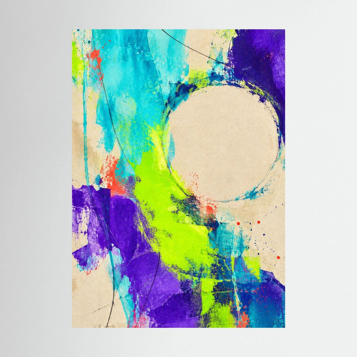 NEON ORBIT auf Leinwand